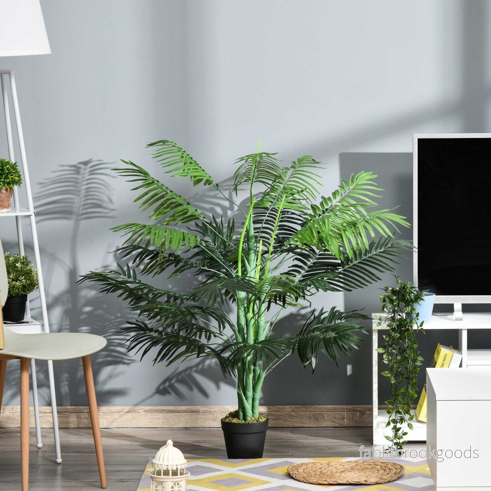Konstgjord palm, 125 cm, inomhus/utomhus, lättskött - Bild 2