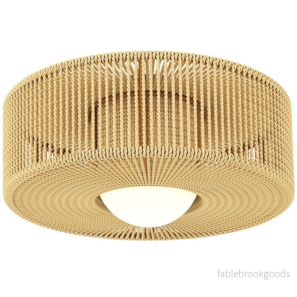Boho taklampa med hamparepskärm, G9 LED, 30 cm