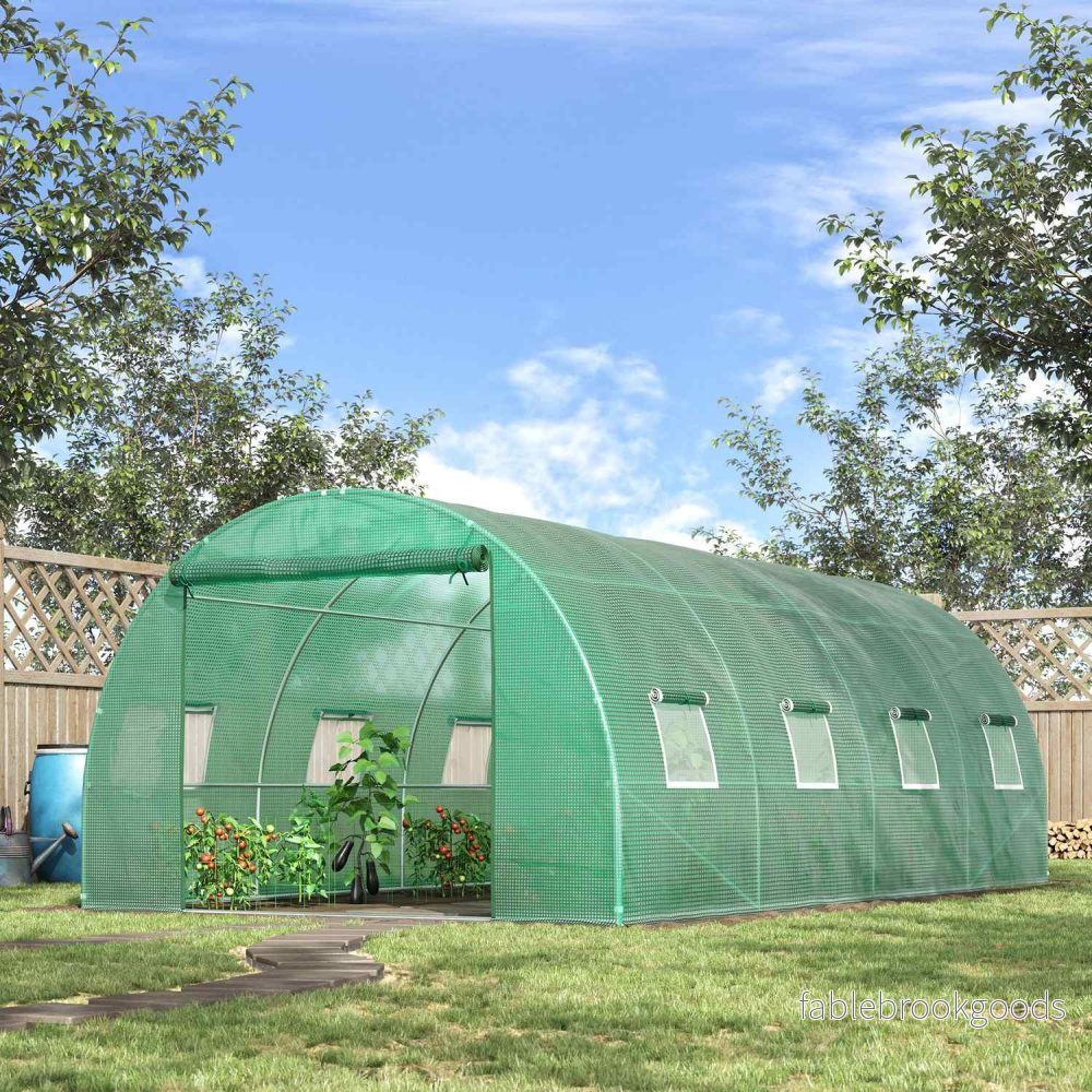 Modulärt 6x3x2m växthus, UV-beständigt, med upprullbara sidor - Bild 2
