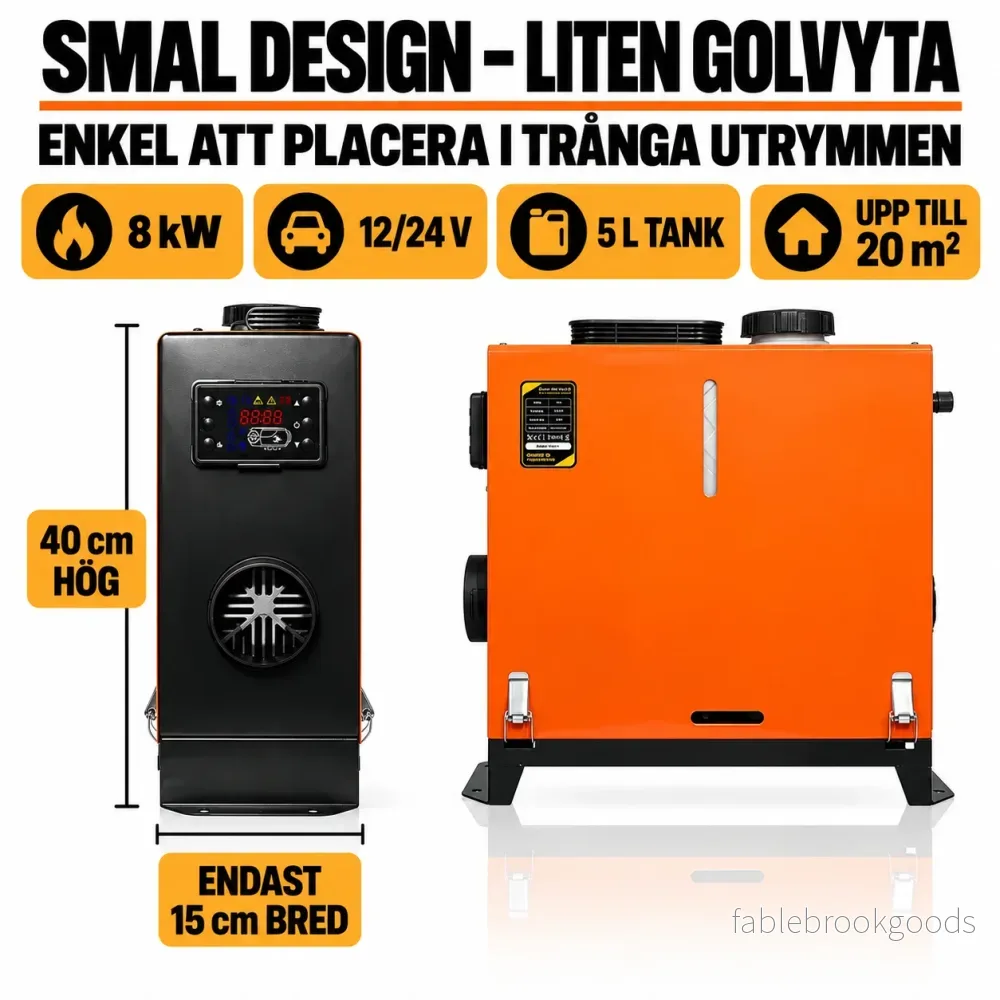 Dieselvärmare 8 kW 12/24 V – allt-i-ett HÖG - Bild 3