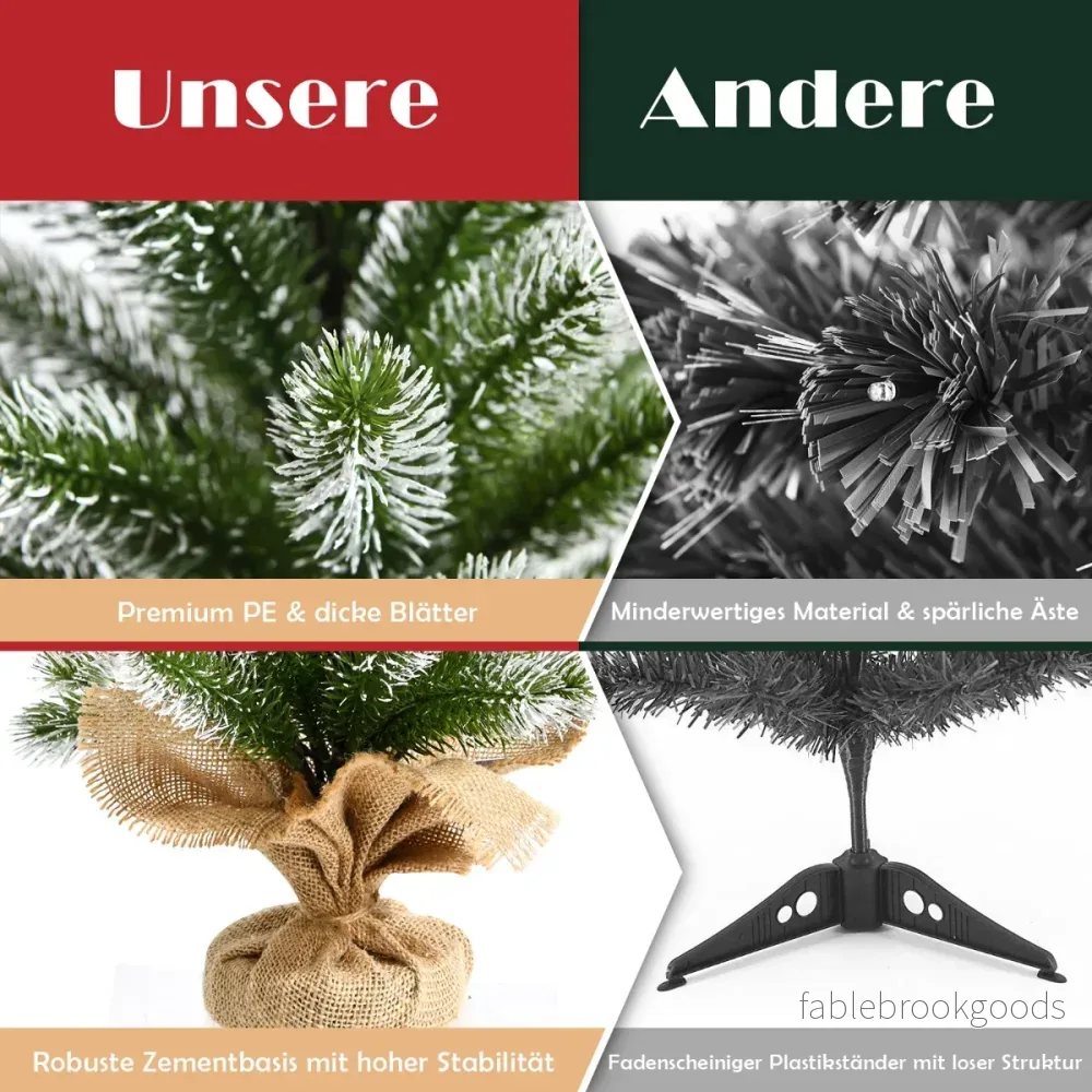 Hög – konstgjord mini julgran liten för bord + – 50 cm – Grön - Bild 2