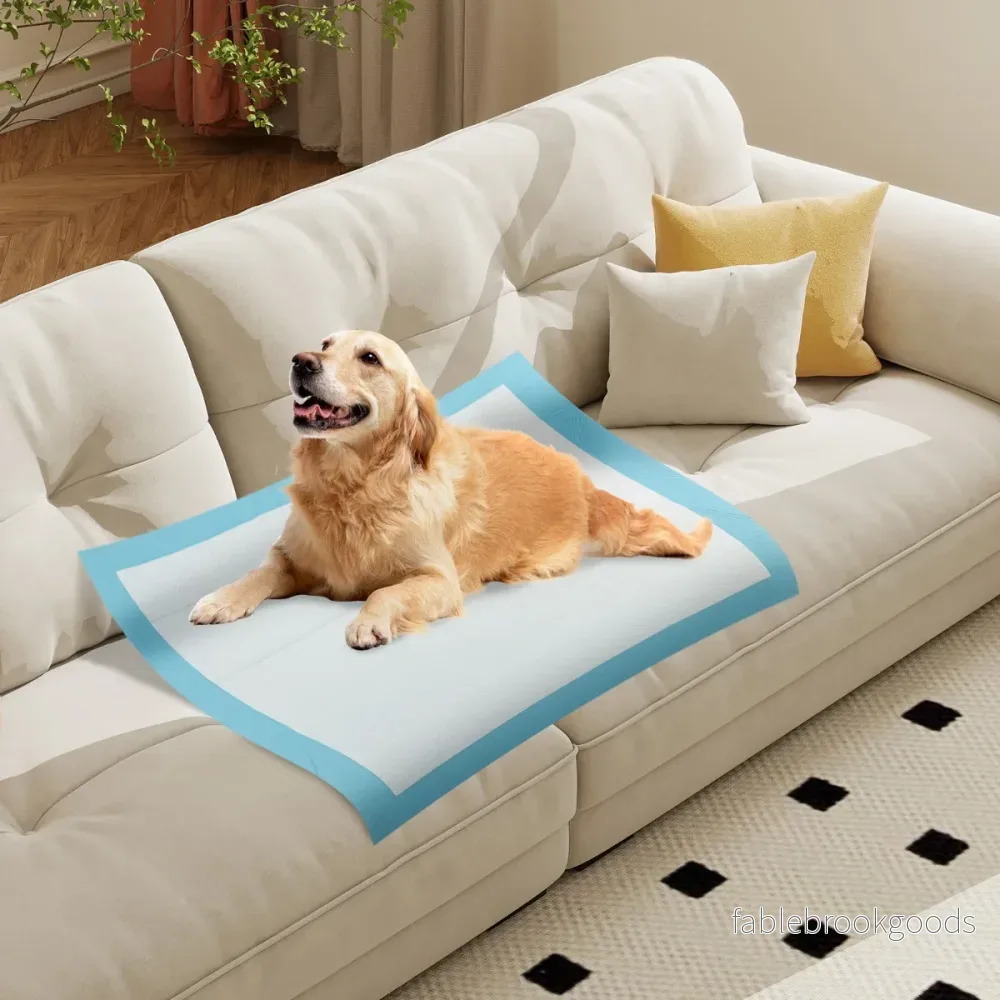 Träningsmaterial – Hunden Ute säker lagers design Valpunderlag Puppy Pads stycken – 6 90 x 90 cm 100 – Blå - Bild 3