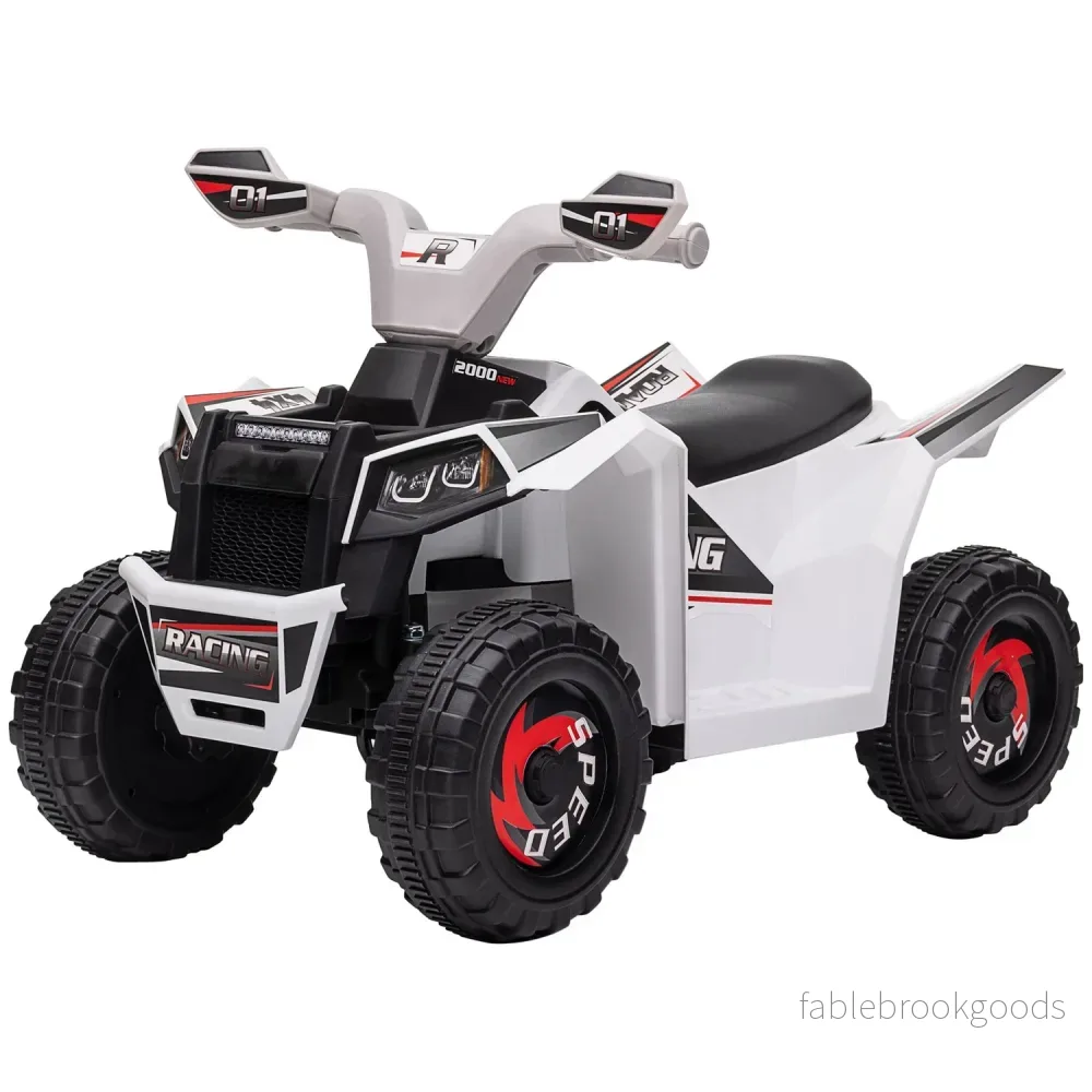 Electric Kids Quad – 6V, 2,5 km/h, 1,5–3 år, vit