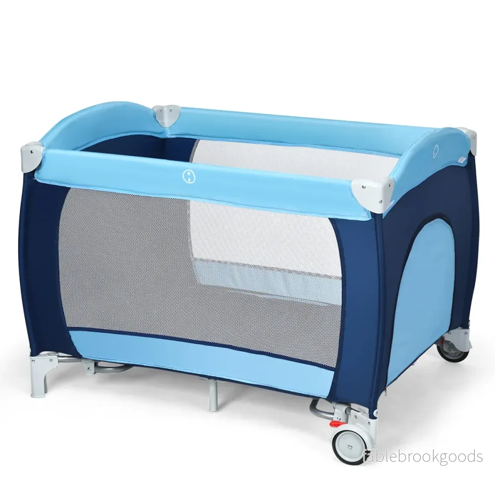 i – hopfällbar resesäng och babyvagga – 4 1 123 x 63 x 76 cm – Blå - Bild 3