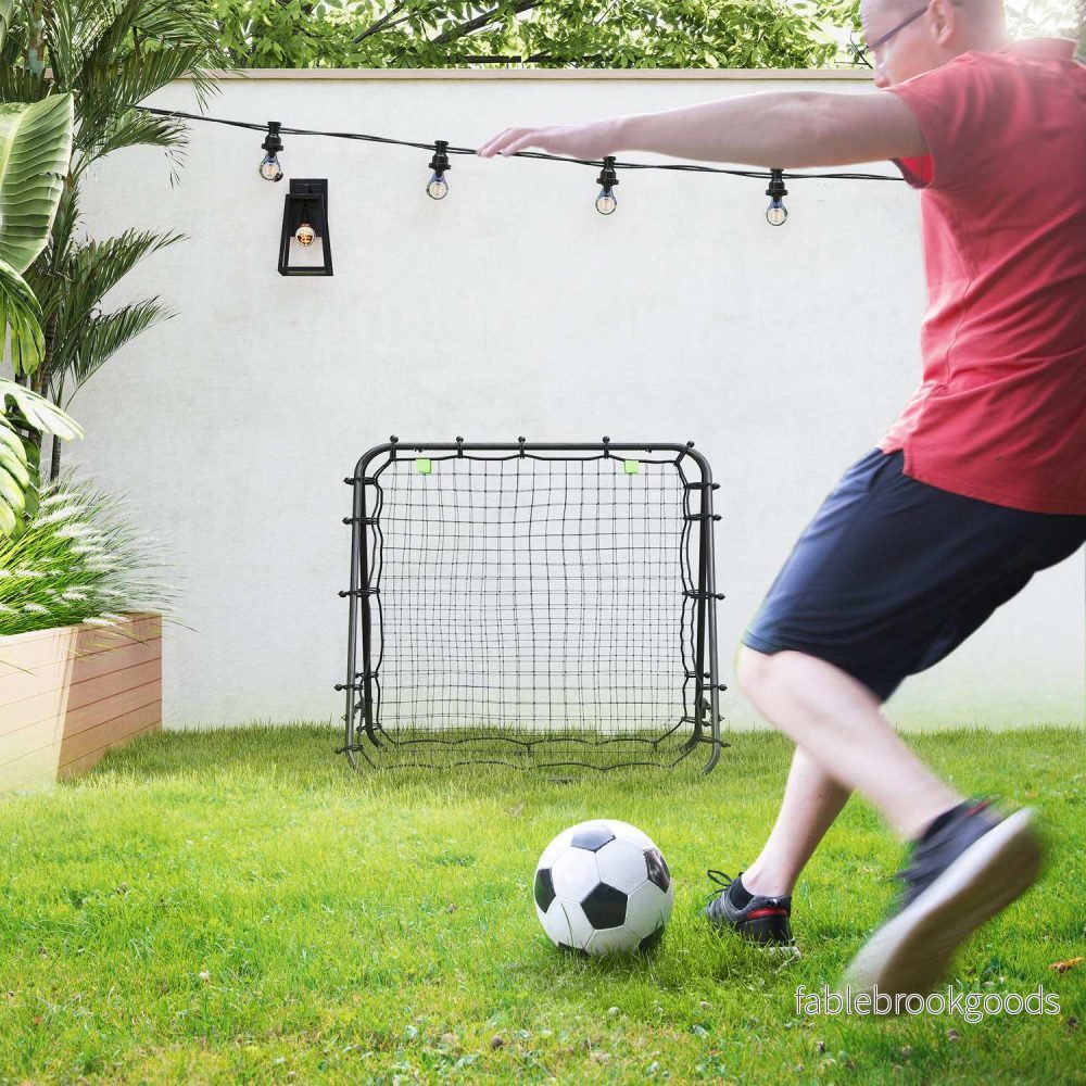 Football Rebounder Net – Dubbelsidigt, justerbart stål - Bild 2