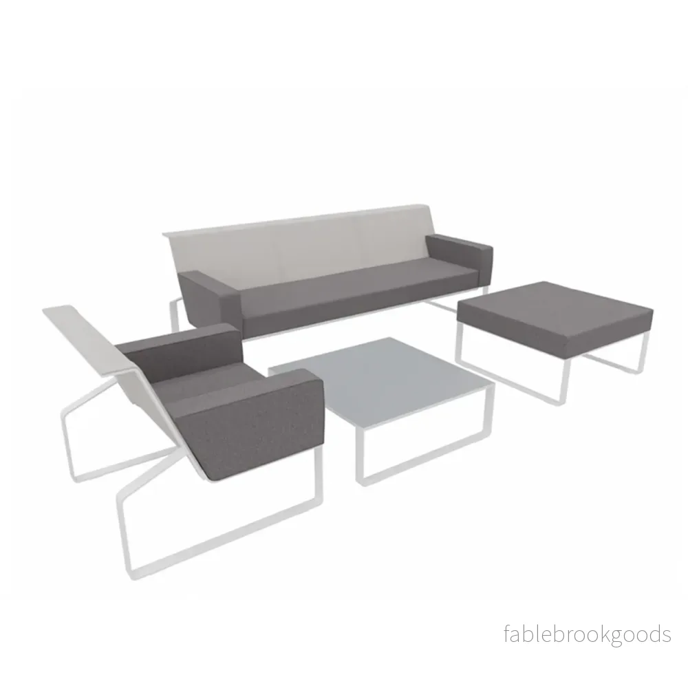Utomhusmöbelgrupp Moja Set med Soffa Fåtölj Sittpall och Bord Utomhusmöbelgrupp Moja Set med Soffa Fåtölj Sittpall och Bord