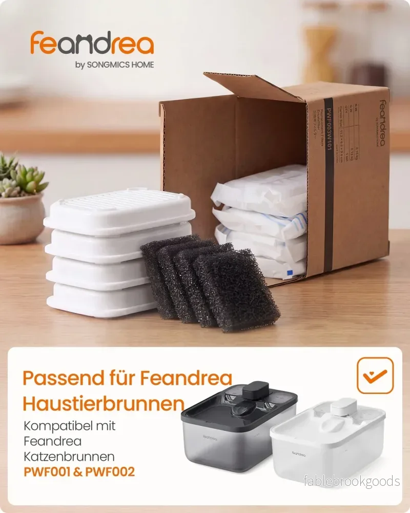 Vervangingsfilters - Set van 12 - Voor Kattenfontein - Actieve Kool - Wit - Bild 2