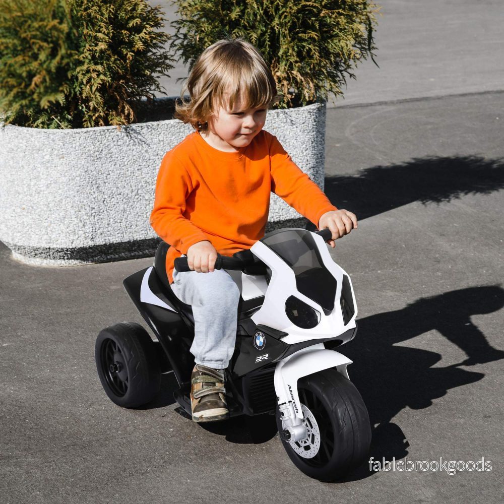 Elektrisk barnmotorcykel – svart, batteridriven, stål - Bild 2