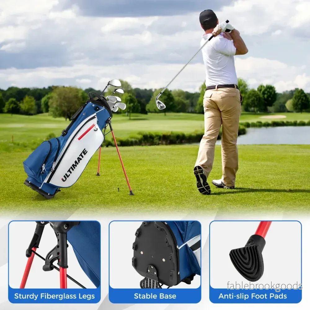 delat – komplett golfklubbset för män golfset perfekt golfklubbapresent – 9 – Blå och vit