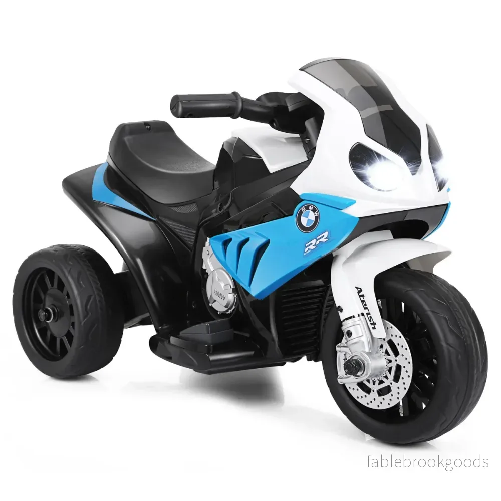 6V – elmotorcykel barnmotorcykel elfordon för – 66 x 37 x 44,5 cm – Blå