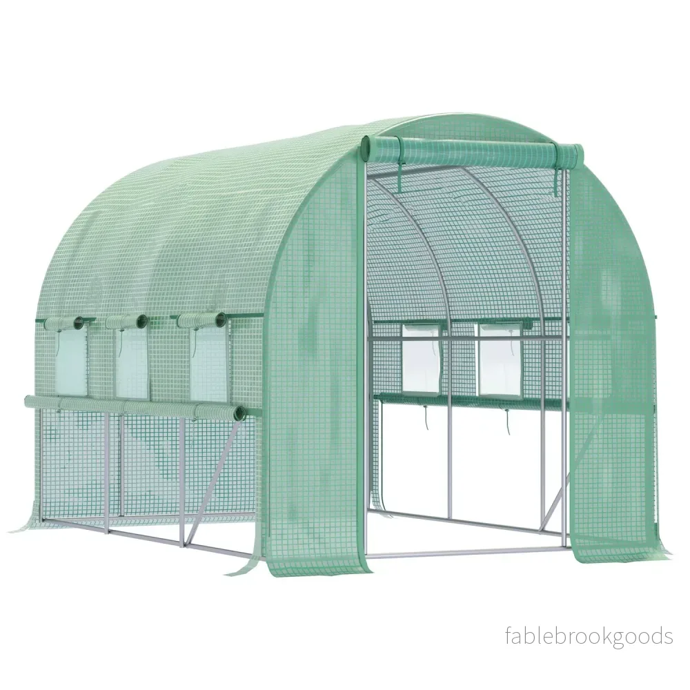 Walk-In Film Greenhouse – UV-skyddad, 6 fönster, 2,95x2x2M Walk-In Film Greenhouse – UV-skyddad, 6 fönster, 2,95x2x2M