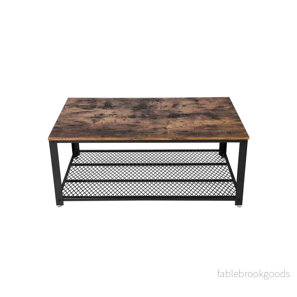 Soffbord – vintagelook – robust design – brun/svart - Bild 2