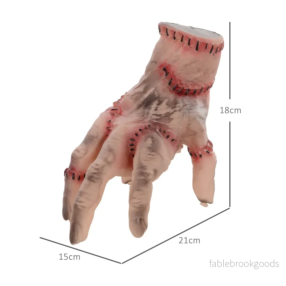 Realistisk 21 cm Halloween Scar Hand Prop med action och ljud - Bild 3
