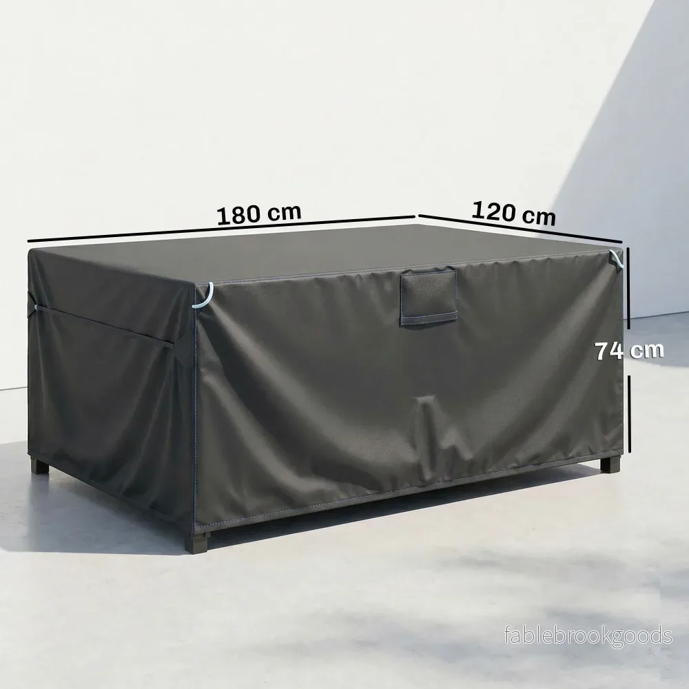 Överdrag för utomhusmöbler, vattentätt 420D Oxford, 180x120x74cm - Bild 3