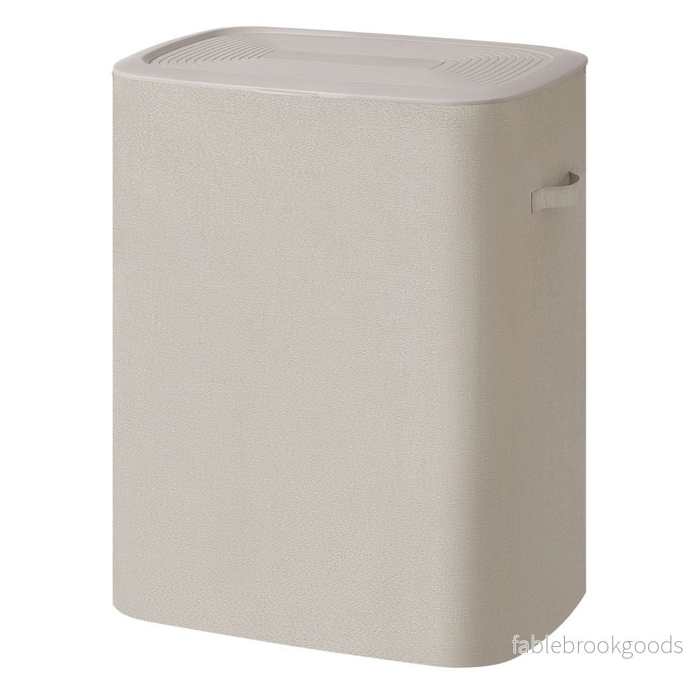 Wassorteerder met Deksel - 2 Vakken - 160 Liter - Cappuccinobeige