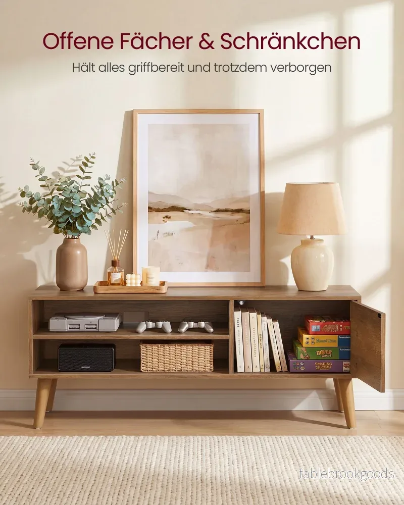 Tv-meubel - Voor Televisies tot 65 Inch - Warm aardbruin - 120 x 40 x 49 cm - Bild 3