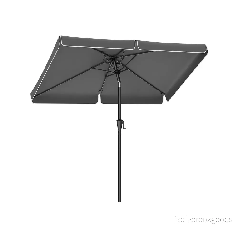 Balkonparasol – 300 x 200 cm – Rechthoekig – Kantelbaar – Grijs Balkonparasol – 300 x 200 cm – Rechthoekig – Kantelbaar – Grijs