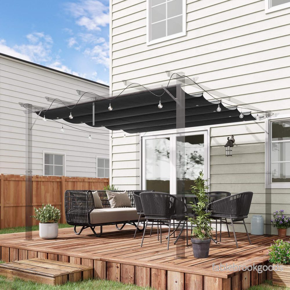 Pergola Takbyte 2,5x2,55m, mörkgrå, vattentät - Bild 2