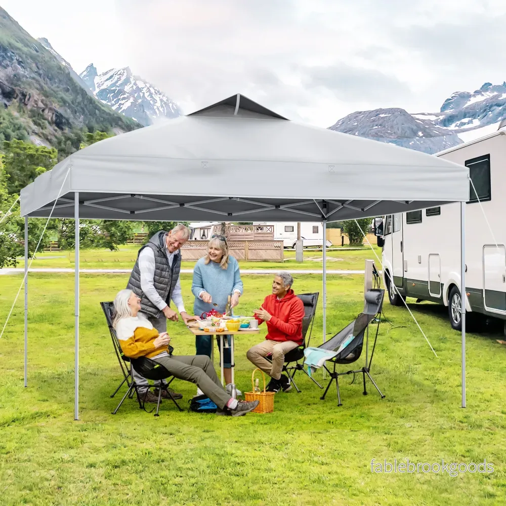 Paviljong – vattentät stabil UV skydd 50+ partytält fälltält – 3 x 3 m – Vit - Bild 3