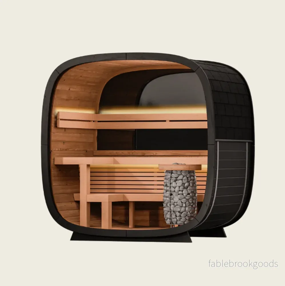 Leil® Saunas Black Cube Panoramafönster till baksida