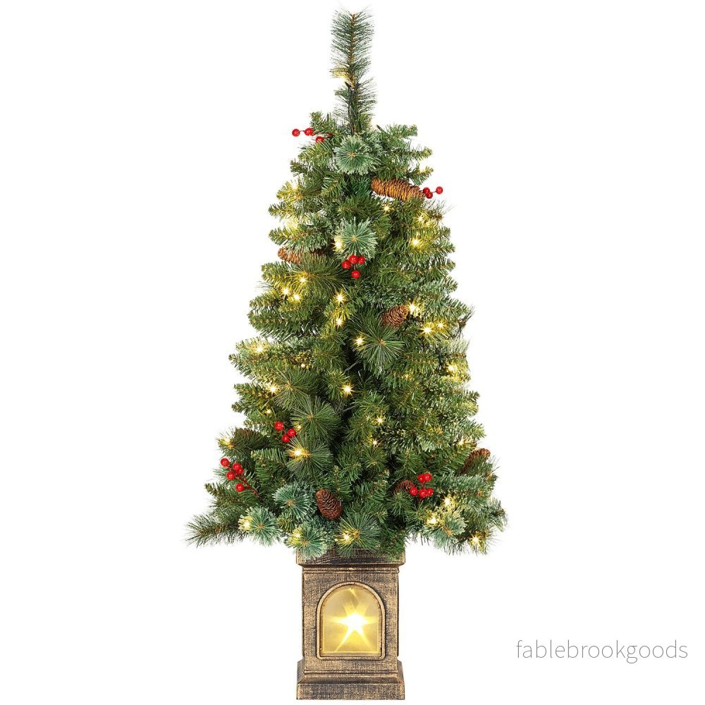 Konstgjord julgran, 120 cm, 100 LED-lampor, 8 lägen
