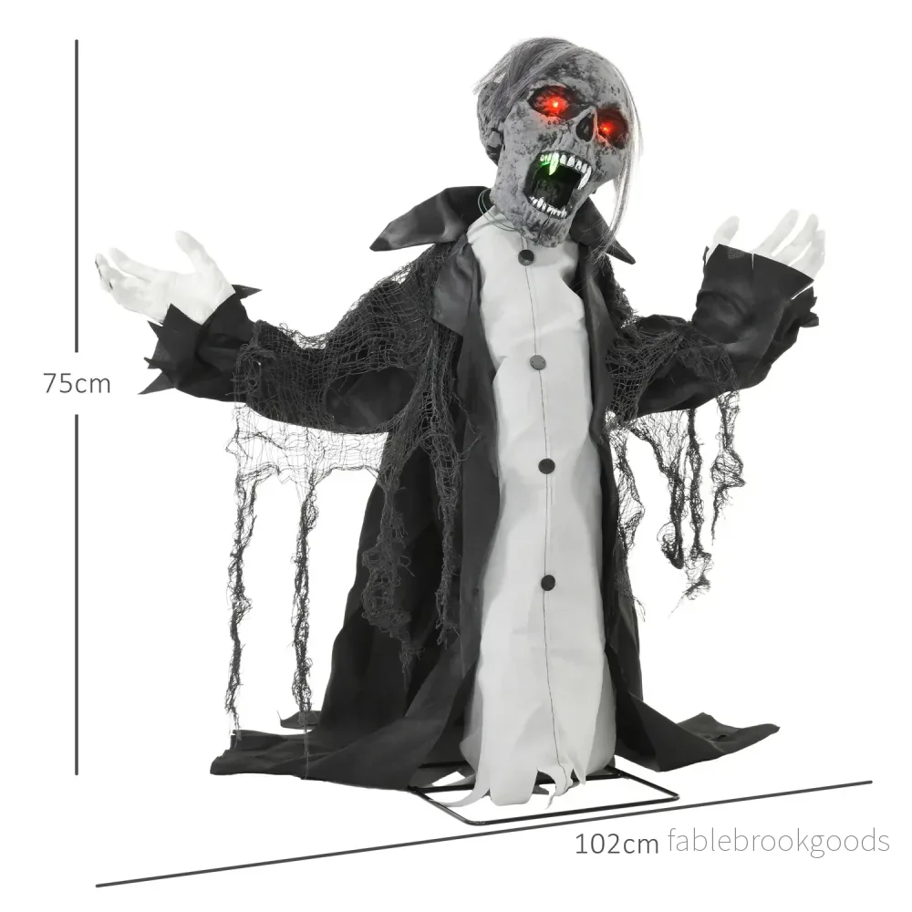 Animerat Halloween zombieskelett med rörliga armar - Bild 3