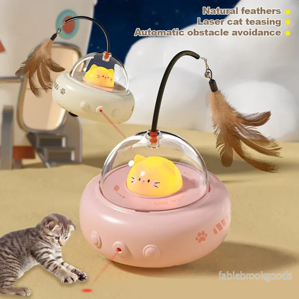 Smart Teaser Cat Toy Electric UFO Cat Teaser Stick With Bell Training Pet Toys Replaceable Feather Interactive Cat Supplies Pet Supplies Pets Products - Bild 3