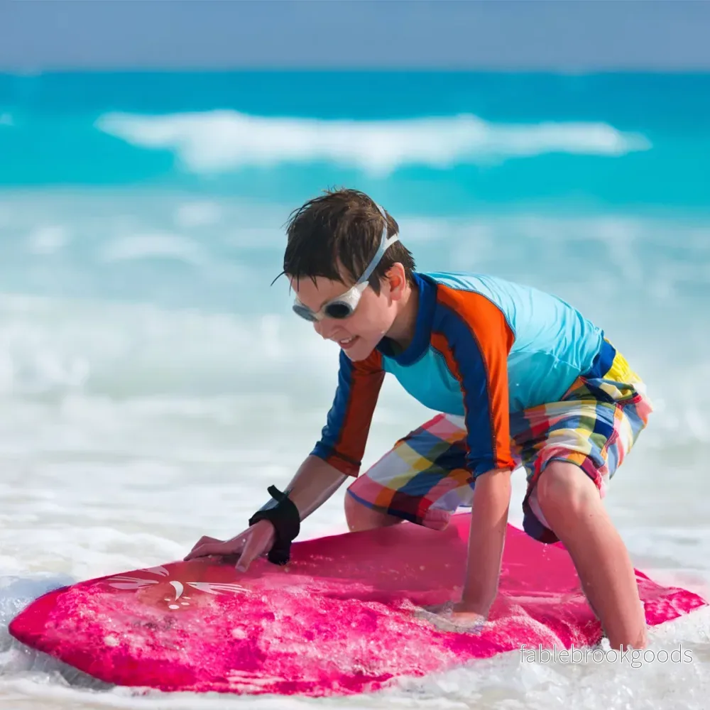 Bodyboard – lättviktssimbräda med EPS kärna och XPE yta för stranden barn vuxna cm/106 cm – 94 – Rosa - Bild 2