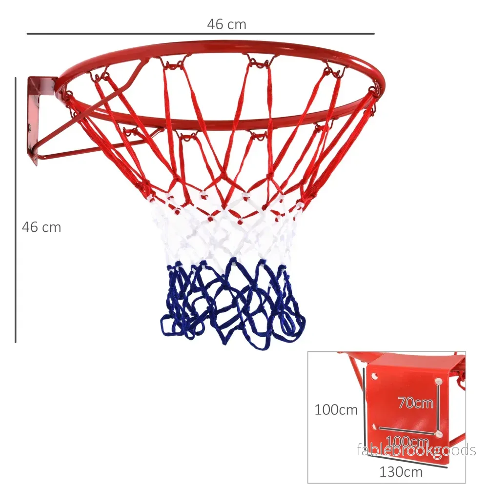 Basketbåge med nät, stålram, 46 cm diameter - Bild 3