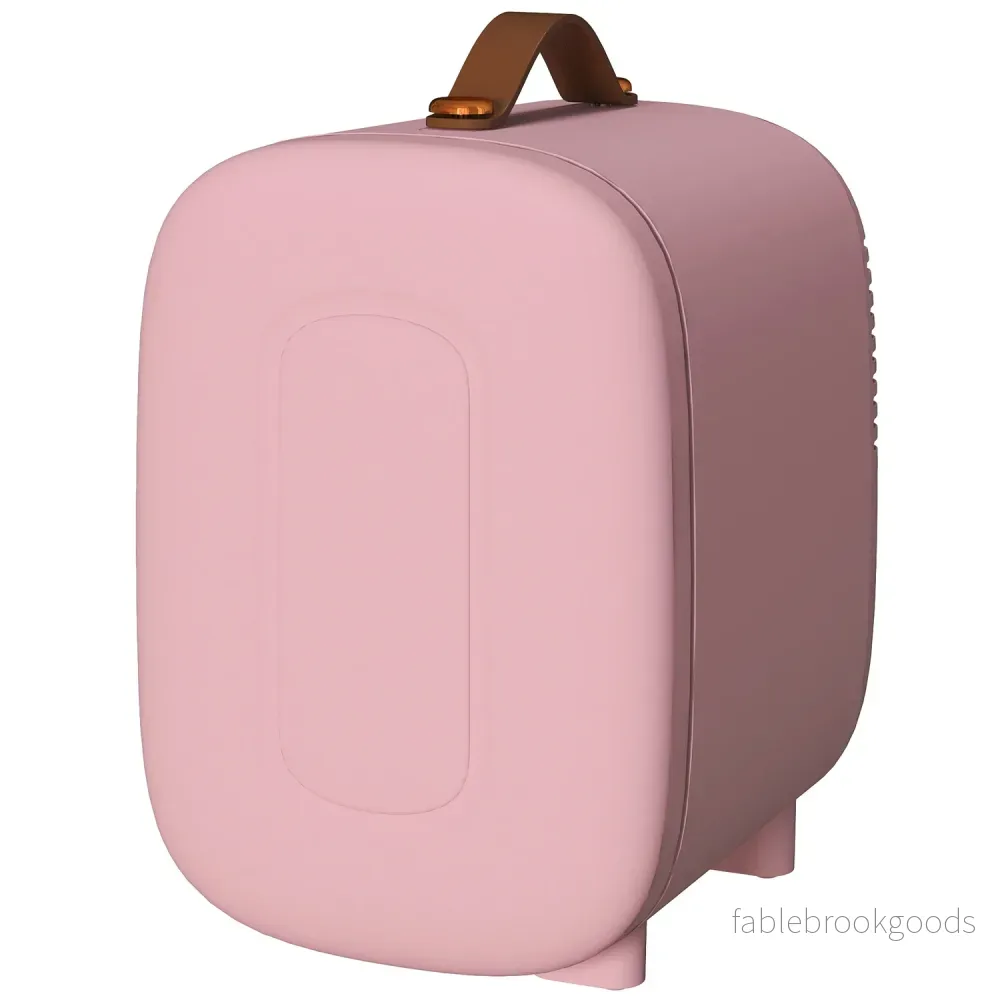 Mini Beauty Kylskåp – 4L, Rosa, Hudvård & Makeup Förvaring