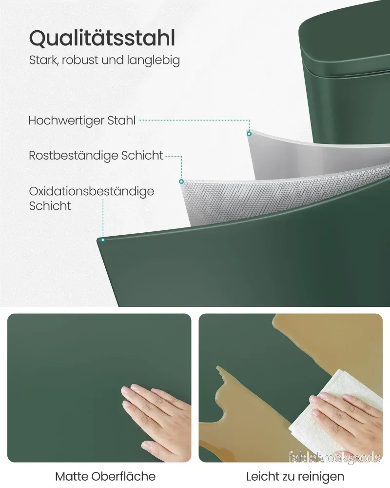 Kökssoptunna – 30 liter – Stål – Vintagegrön - Bild 2