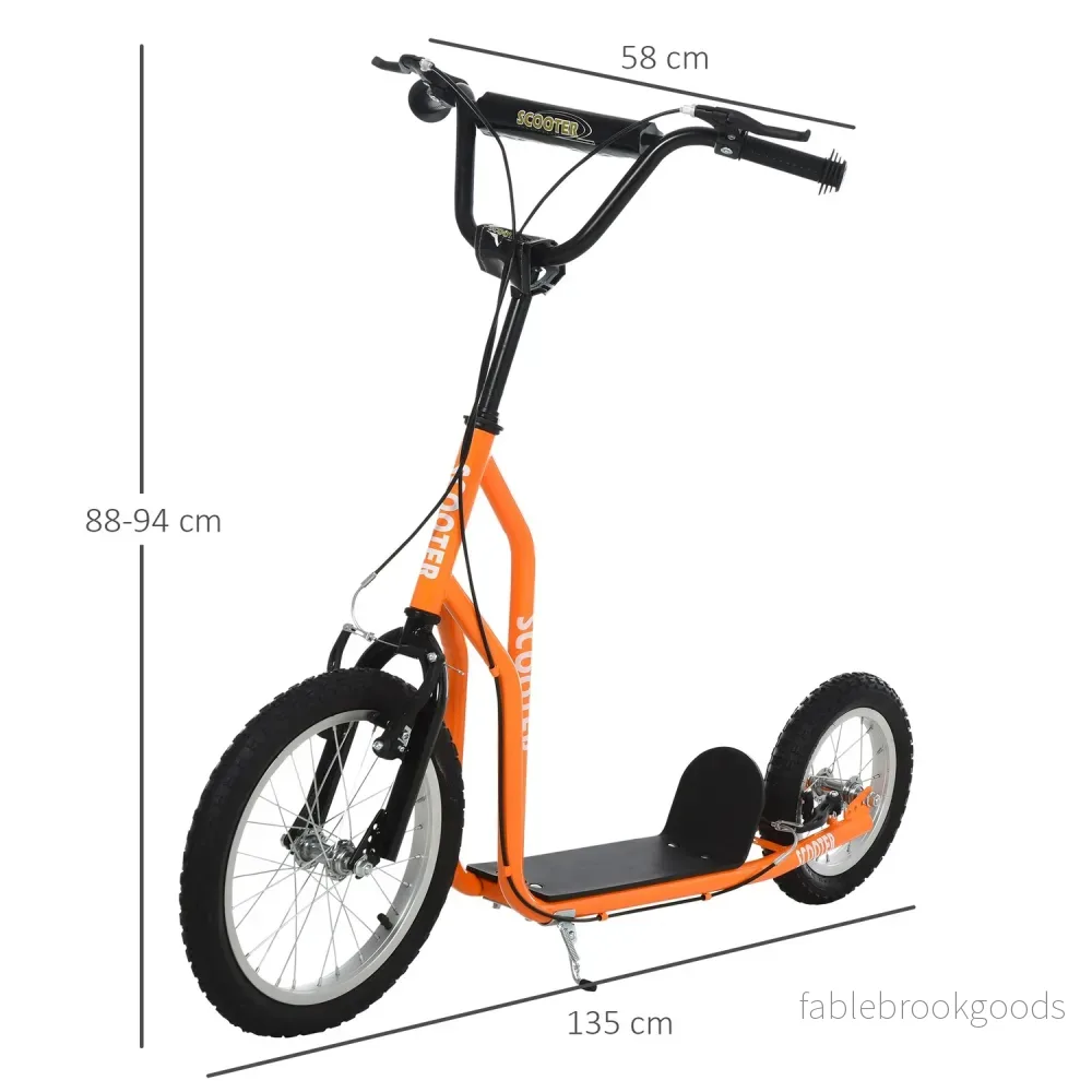 Cityscooter för barn, luftdäck, orange, 16/12 tum - Bild 2