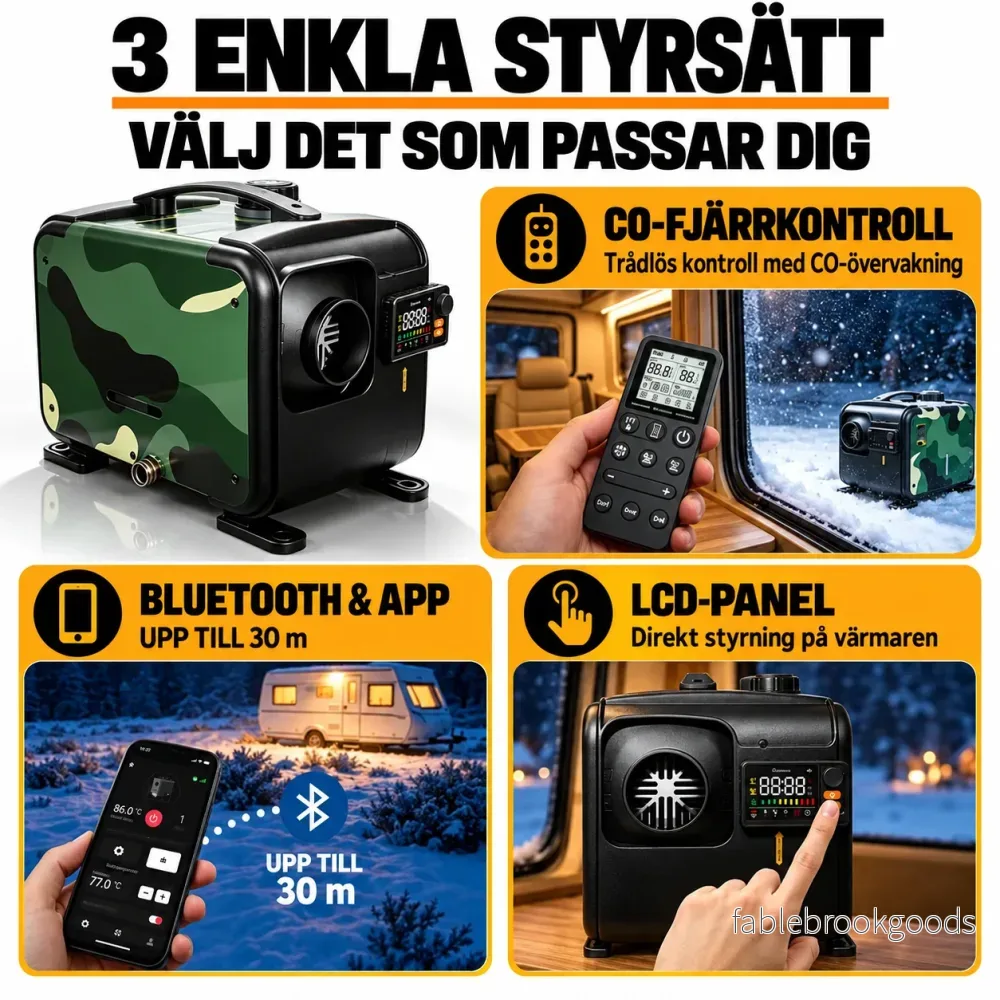 Dieselvärmare 8 kW, Bluetooth - CO-fjärrkontroll - Bild 2