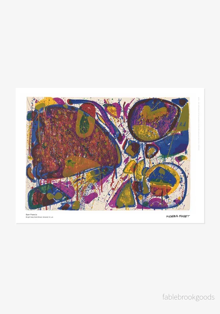 Poster, Sam Francis, Bright Jade Gold Ghost, Variante IV Poster, Sam Francis, Bright Jade Gold Ghost, Variante IV