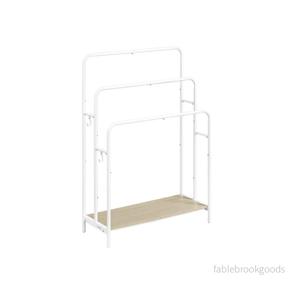Handdukshållare – 3 barer – Cloud White-Natural Beige