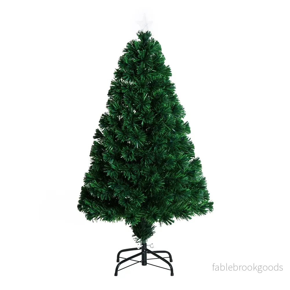 Fiberoptisk julgran med LED-ljus, 120 cm