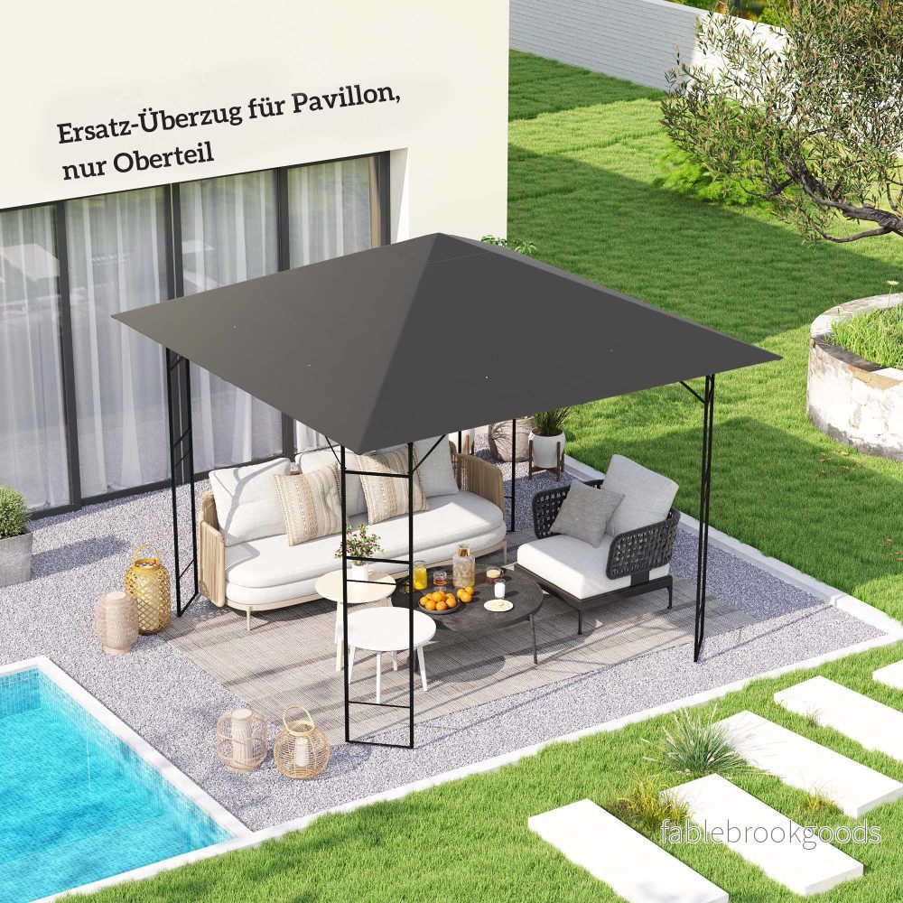 3x3m Paviljong Ersättningstak, Vattenavvisande, UPF30+ - Bild 2