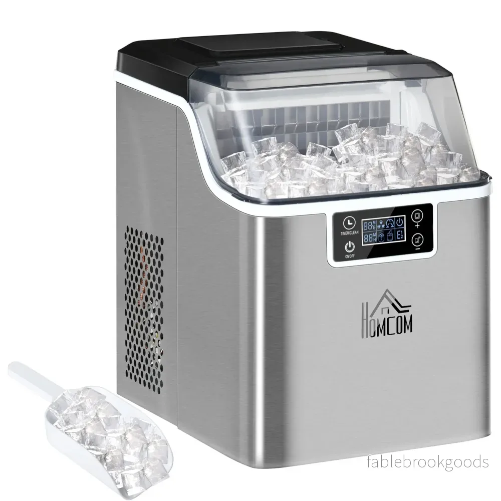 Ice Cube Maker, 20 Kg/24H, självrengörande rostfritt stål