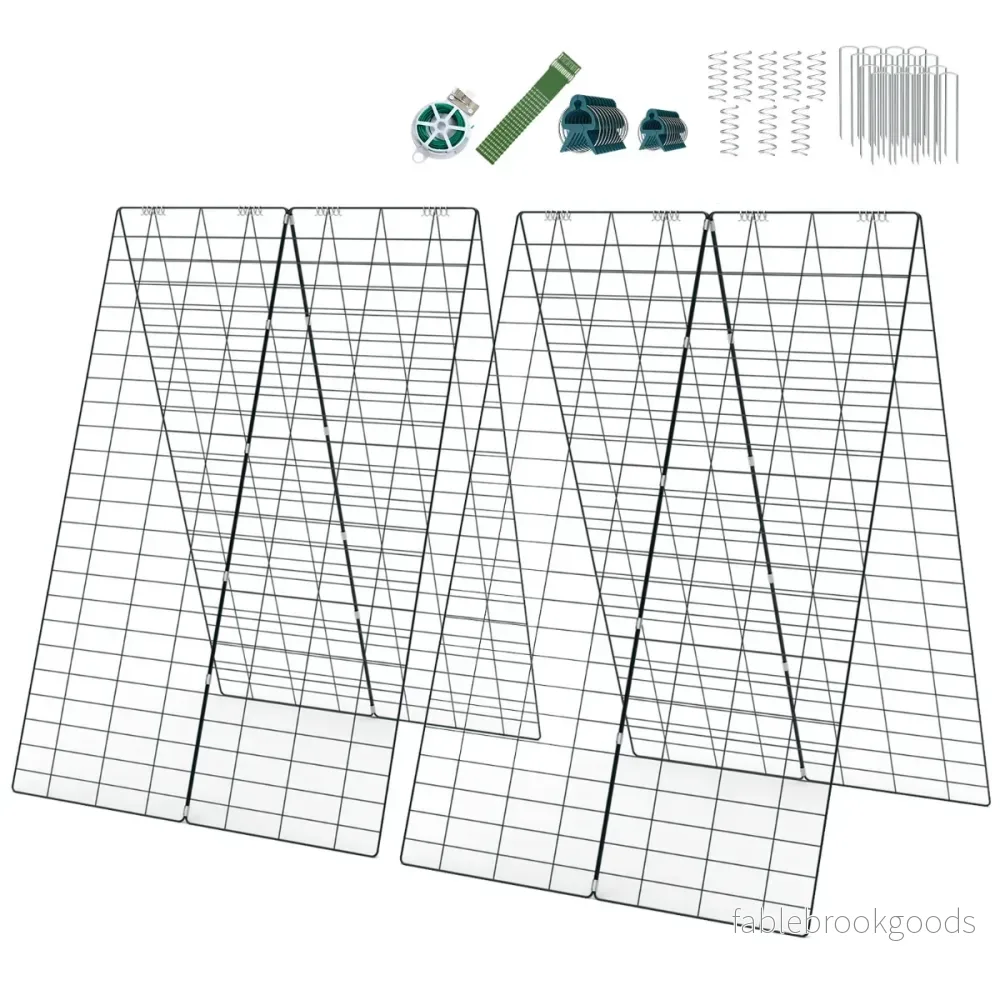delad – trädgårdsspaljéstöd för klätterväxter – 2 122 x 86 cm – Grön - Bild 2