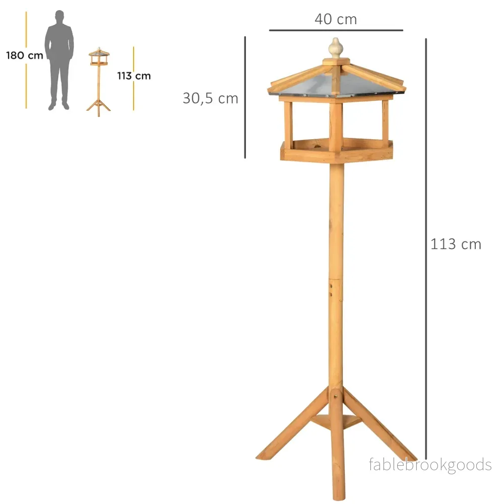 Fågelhus med Stativ & Zinktak, 113x40x40 cm - Bild 3