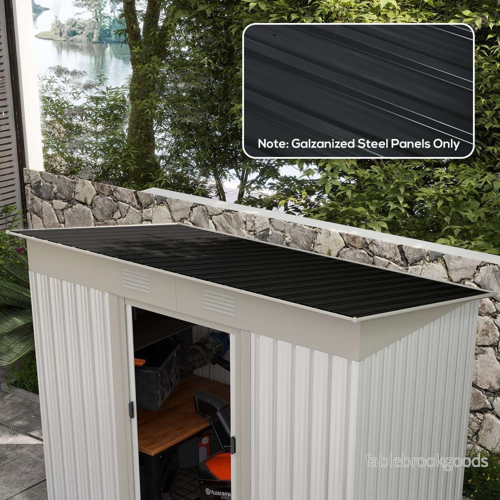 Trapetsformade galvaniserade takpaneler, 129x45 cm, 7 m², väderbeständig - Bild 2