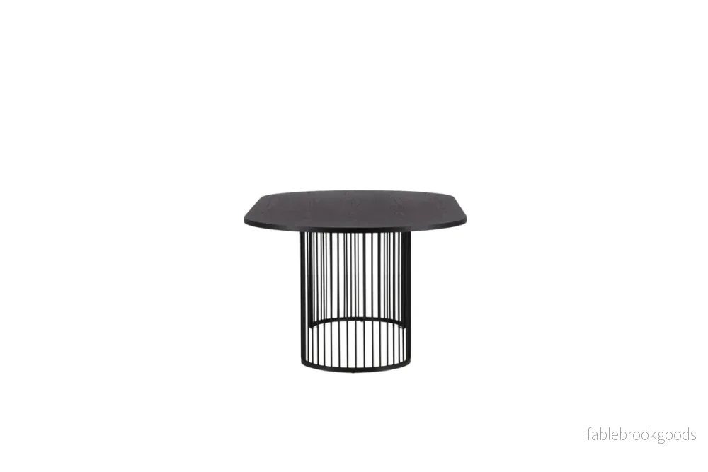 Hamneskär Matbord 220x110 Svart – Ovalt Matbord för 8 Personer | Vind - Bild 3