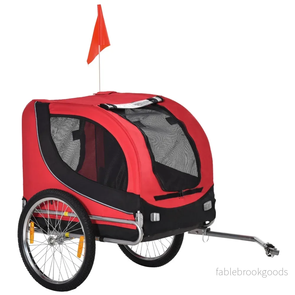 Hundcykelvagn – Röd/Svart, 130 x 73 x 90 cm Hundcykelvagn – Röd/Svart, 130 x 73 x 90 cm