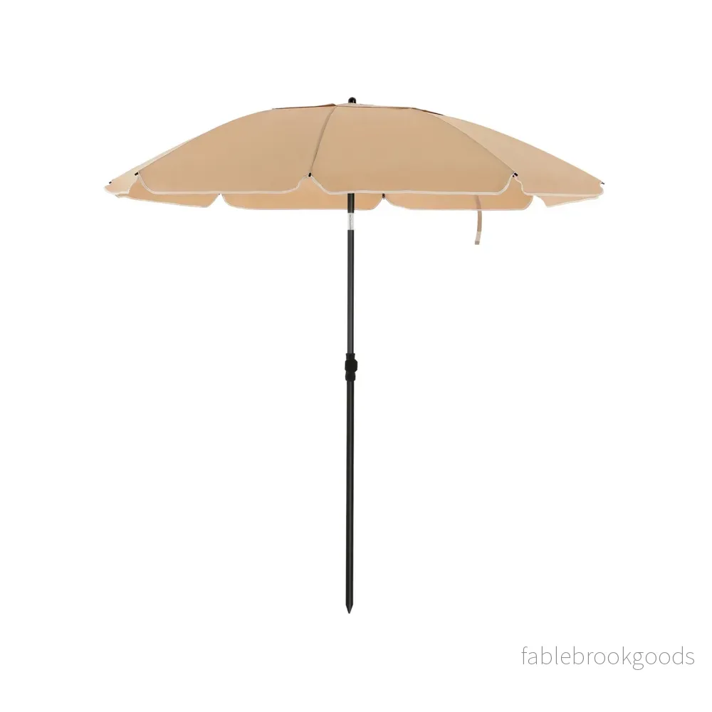 Parasoll – Tiltbar med vev – Ø 200 cm – Taupe