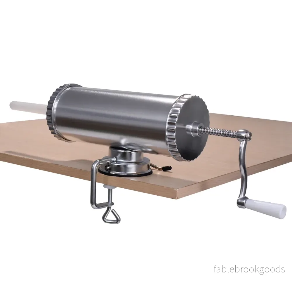 Korvfyllare – korvmaskin korvpåfyllningsmaskin korvspruta korvpress – 2,5 kg – Silver