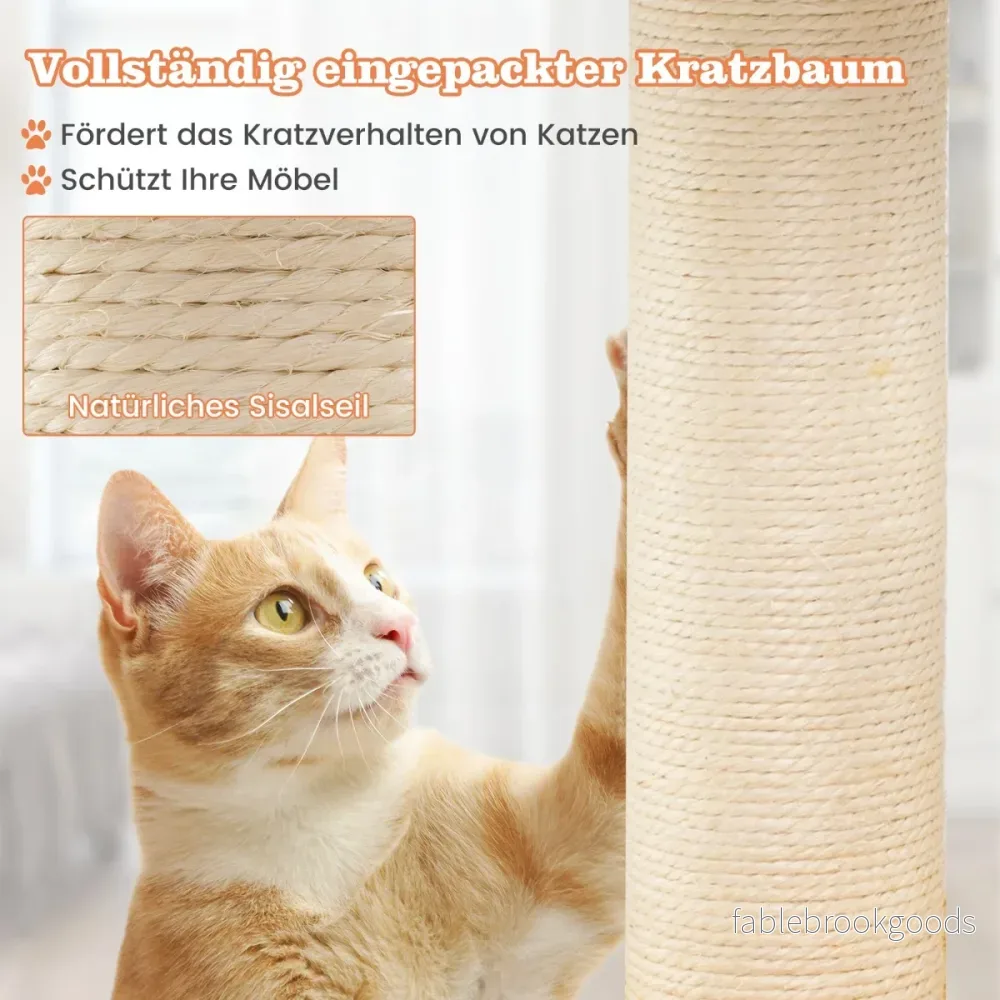 Cat – skrapstolpe med helikopterplattform och skrappelare hoppplattform – Orange - Bild 3