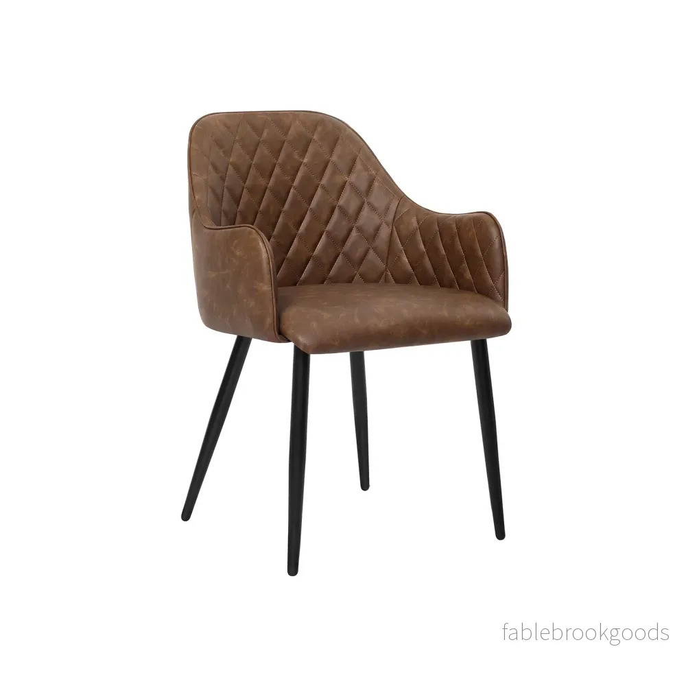 Matsalsstol – Ergonomisk design – Sammetssits – Brun Matsalsstol – Ergonomisk design – Sammetssits – Brun