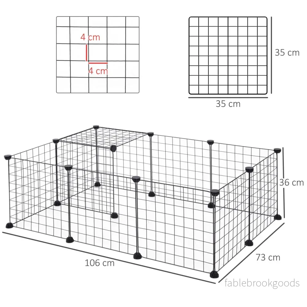 Small Animal Metal Mesh Utomhushölje 106x73x36cm - Bild 3