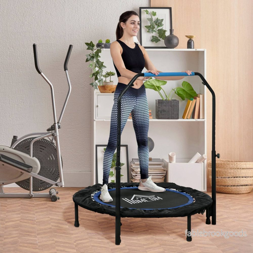 Vikbar fitnessstudsmatta, 100 kg, justerbart handtag, LCD - Bild 2