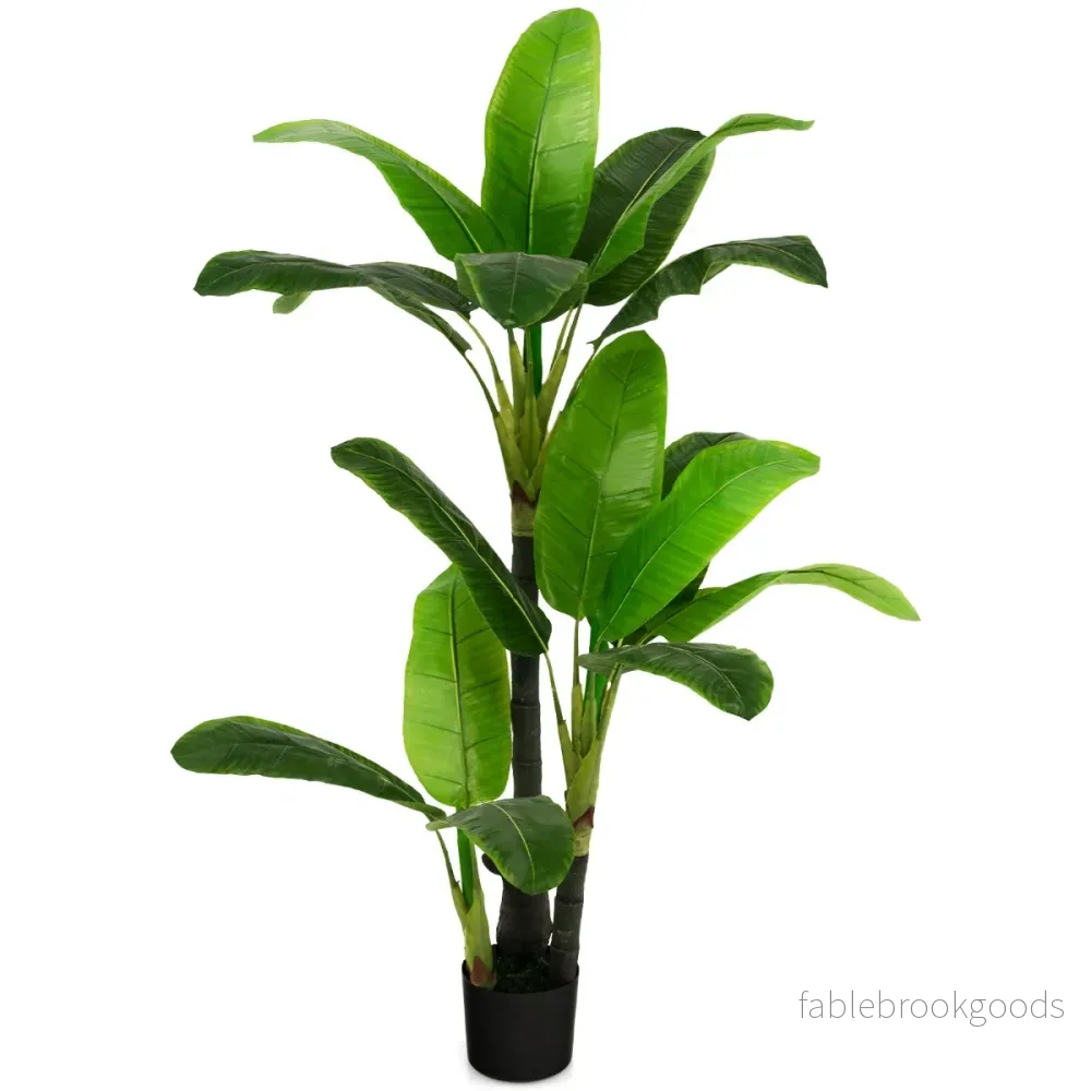 Högt – artificiellt bananträd tropiskt palmgrönt – 150 cm – Grön - Bild 2